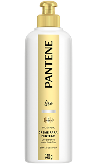Creme para pentear leave-in da Pantene para um cabelo liso extremo