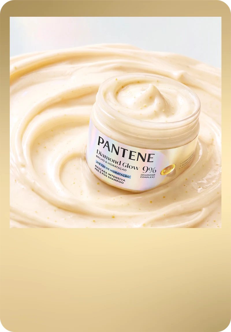 MÁSCARA INTENSIVA PANTENE PRO-V DIAMOND GLOW BRILHO E HIDRATAÇÃO 270 ML
