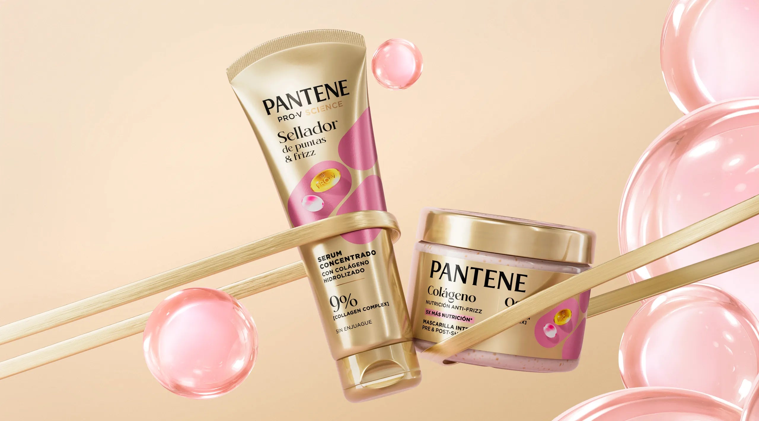 Sellador y Mascarilla, el dúo poderoso de la colección colágeno nutrición anti-frizz