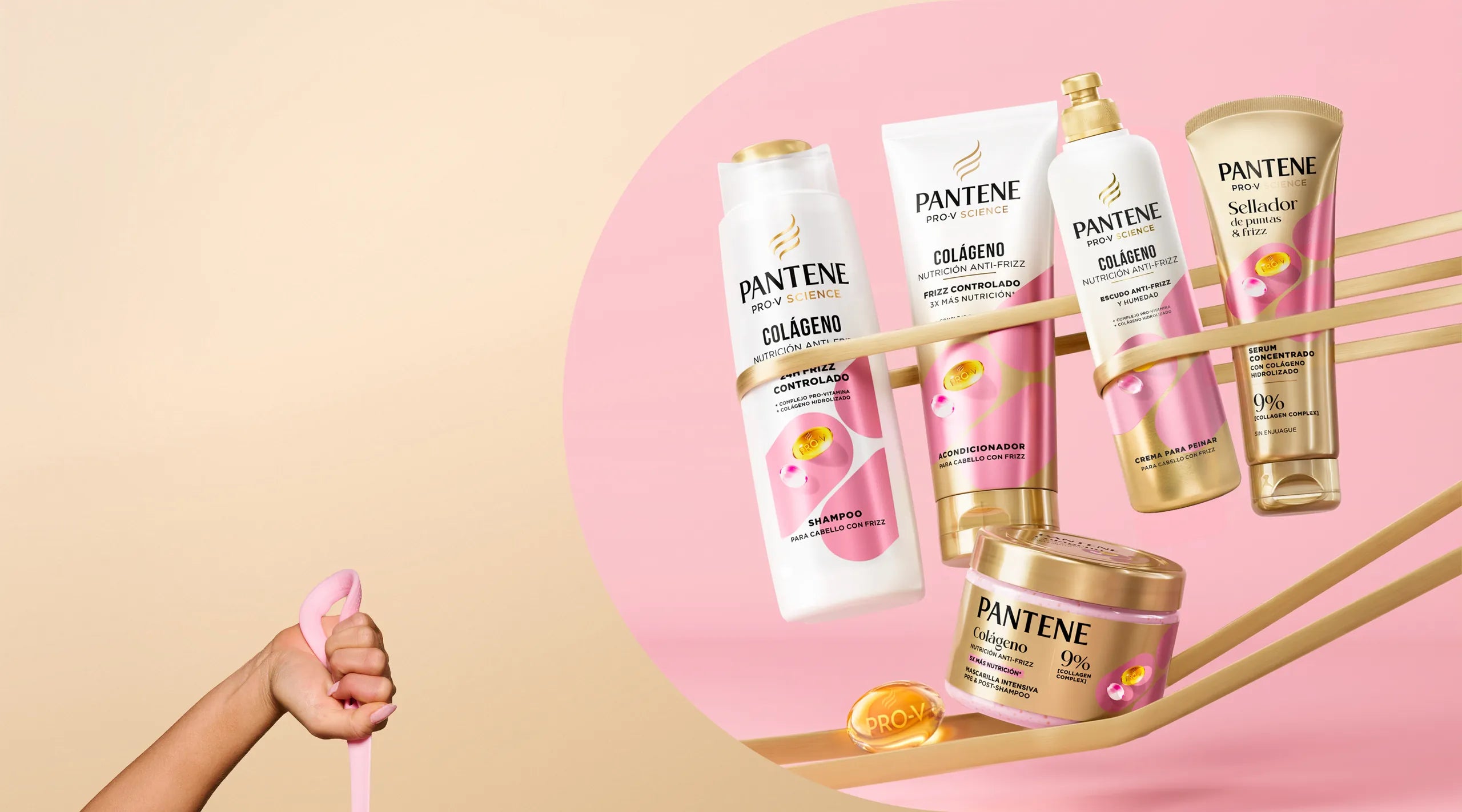 Imagen de la colección completa de colágeno Nutrición Anti-frizz
