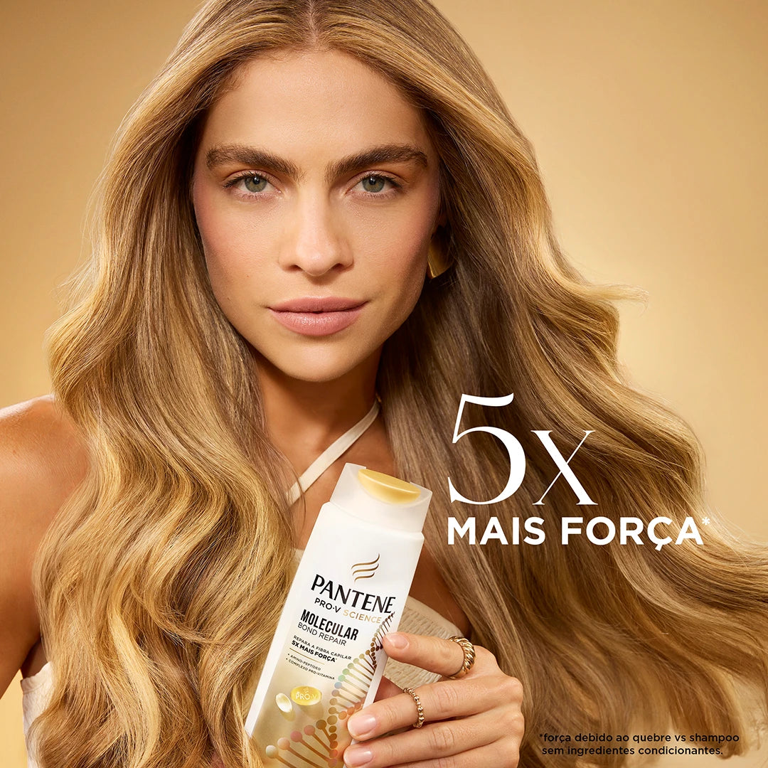 5x MAIS FORCA  *força debido ao quebre vs shampoo sem ingredientes condicionantes.