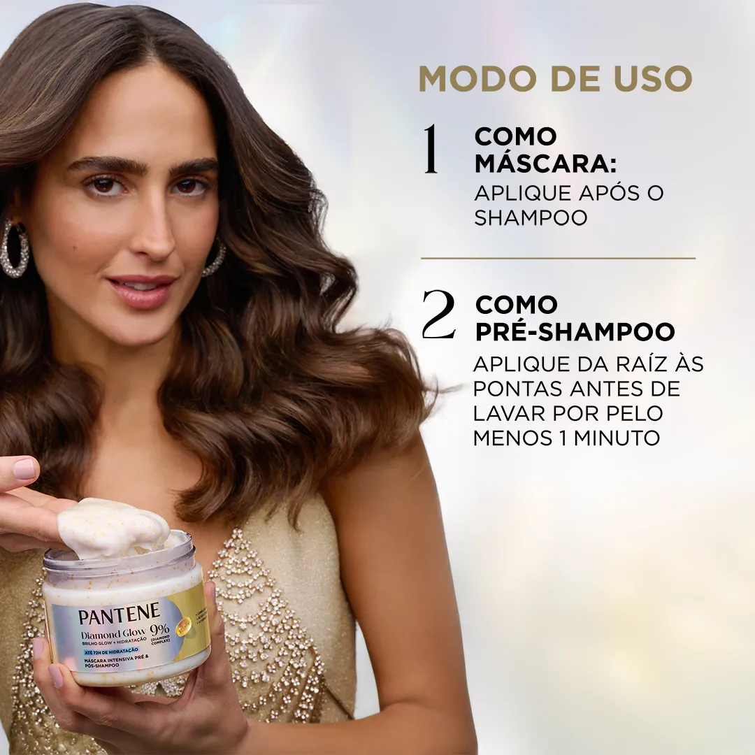 Modo de uso, 1 como máscara: aplique após o shampoo, 2 como pré-shampoo aplique da raíz às pontas antes de lavar por pelo menos 1 minuto