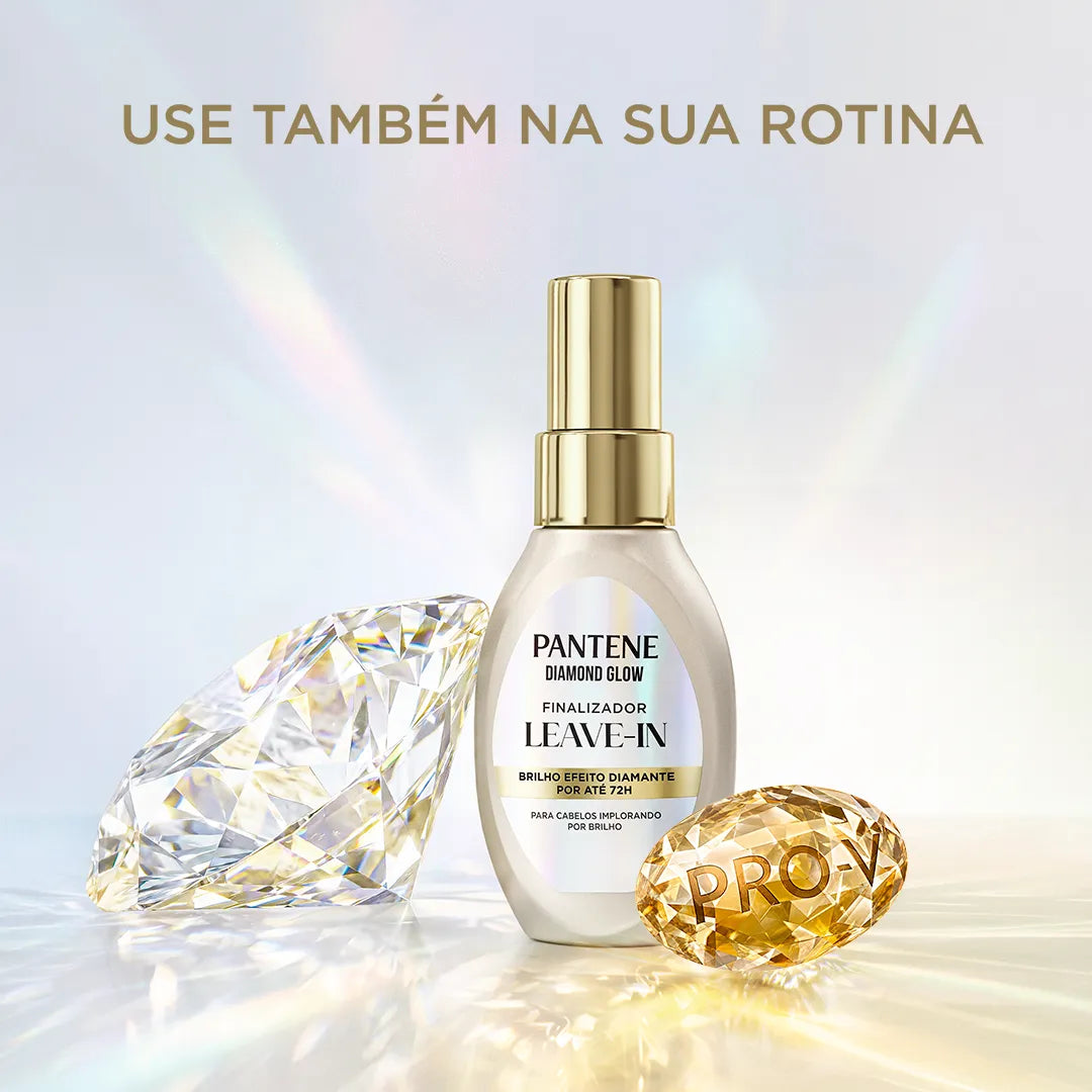 Use também o Leave-in finalizador Diamond Glow em sua rotina.