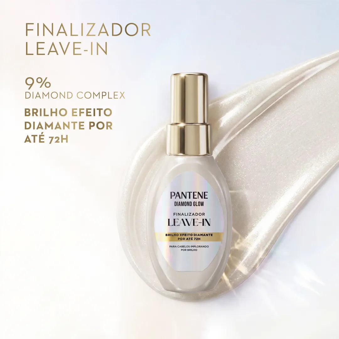 Finalizador Leave-in, brilho efeito diamante por até 72h
